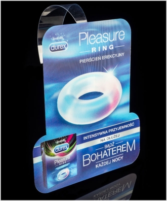 Wobblers - lenticular printing
DUREX